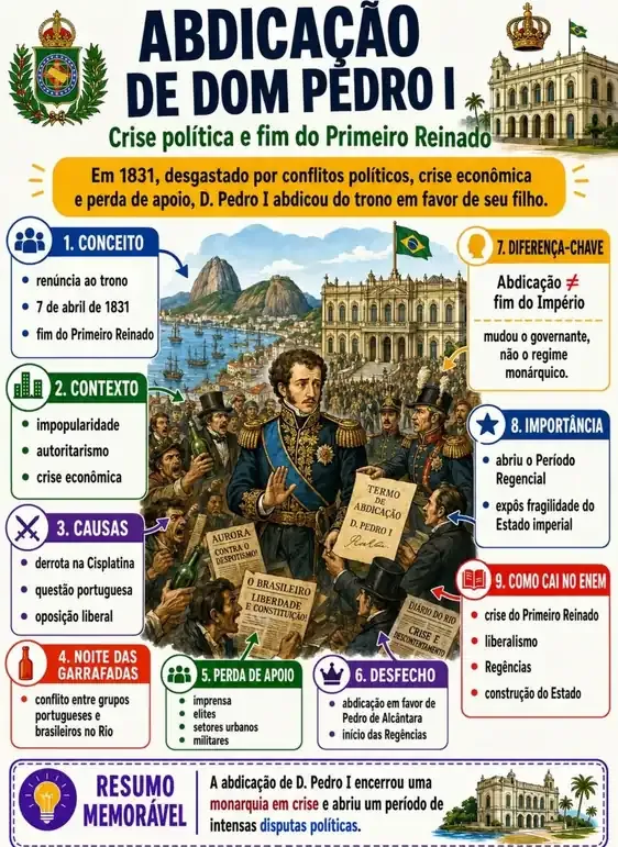 Abdicação de Dom Pedro I - ENEM